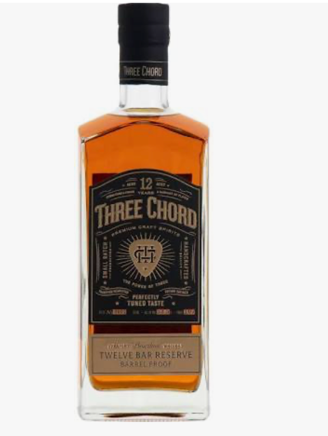 Three Chord Twelve Bar Reserve Straight Bourbon Whiskey 750ml