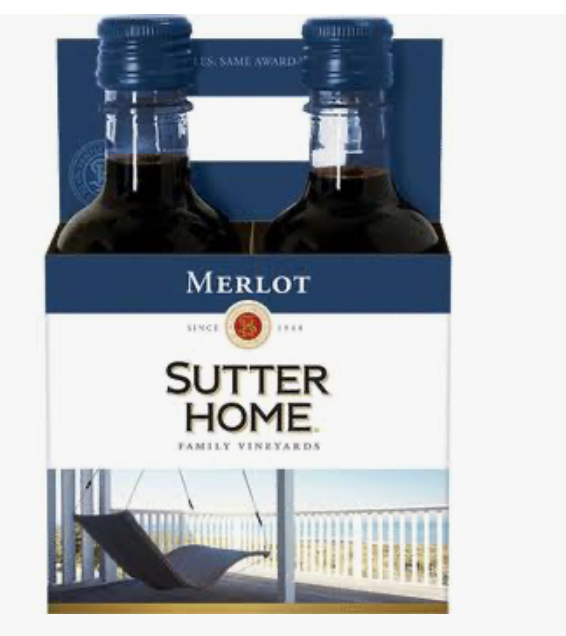 Sutter Home Merlot 187ml Bottle 4-Pack