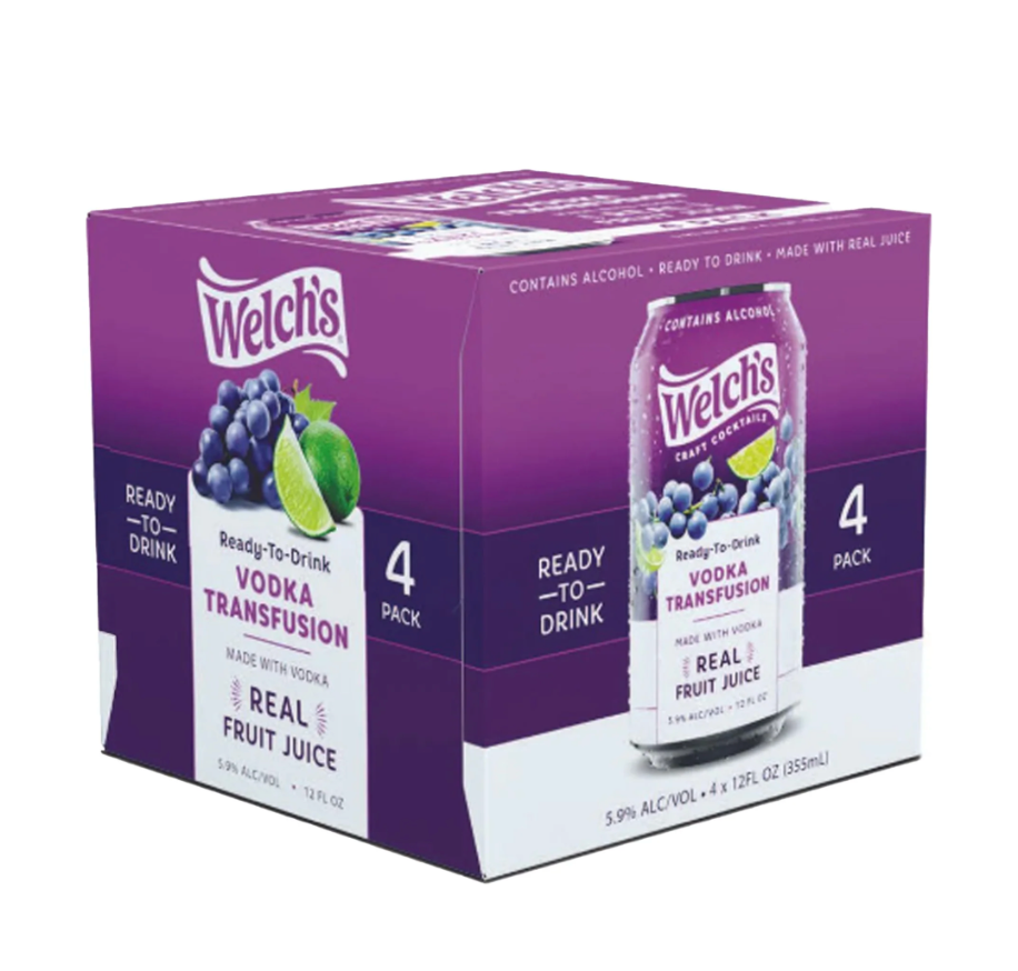 Welch's Craft Cocktails Vodka Transfusion 12-Oz 4-Pack