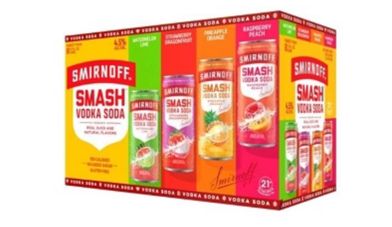 Smirnoff Smash Vodka Soda Variety Pack 12-Oz Can 8-Pack