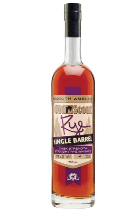 Smooth Ambler Old Scout 4 Year Old Single Barrel Cask Strength Straight Rye Whiskey 750ml
