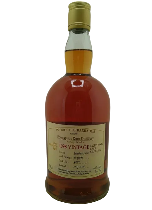 1998 Foursquare Rum Distillery Cask 2807 Vintage Single Blended Rum 700ml