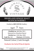 Signatory Vintage Ben Nevis Highland Single Malt 750ml