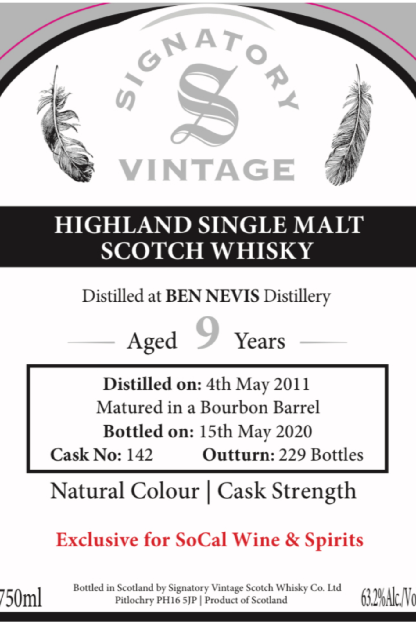 Signatory Vintage Ben Nevis Highland Single Malt 750ml