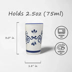 Shot Ceramic Glasses 2.5-Oz