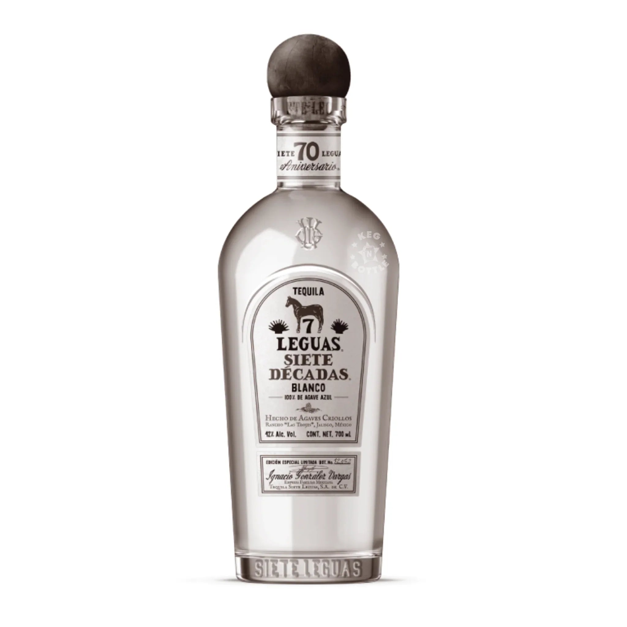 Siete 7 Leguas Siete Decadas Blanco Tequila 750ml