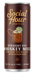 Social Hour Straight Rye Whiskey Mule Cocktail 10.5% ABV 250ml