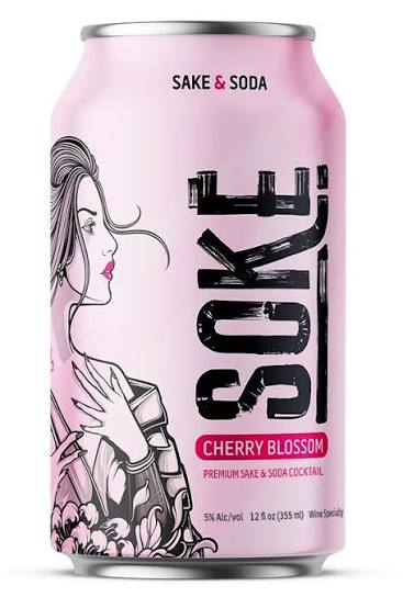 Soke Cherry Blossom Sake & Soda 4-Pack