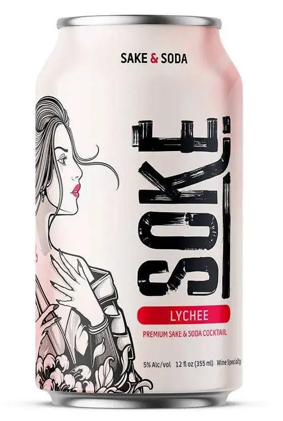 Soke Lychee Sake & Soda 12-Oz Can 4-Pack