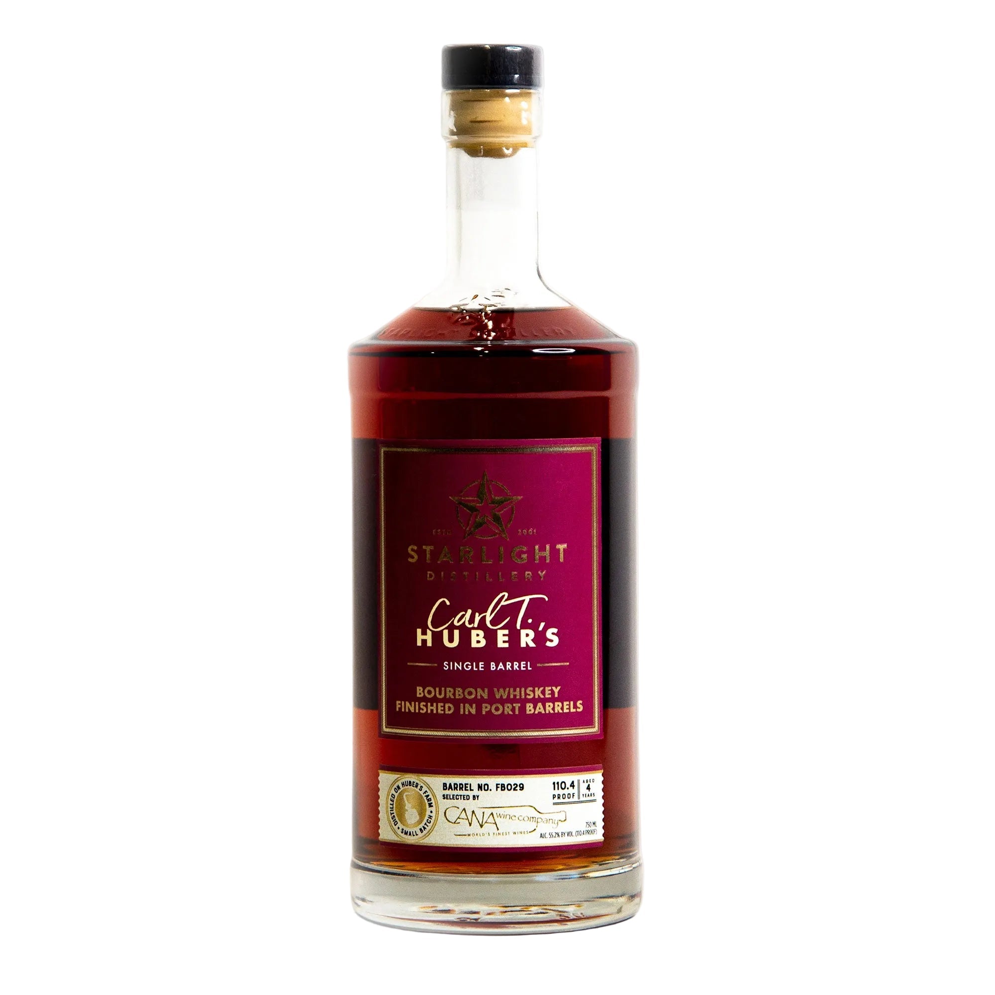 Starlight Carlt Herbs's 4 Year Old Finished In Port Wine Single Barrel Cana Wine Store Pick Cherry Bomb Bourbon Whiskey 750ml