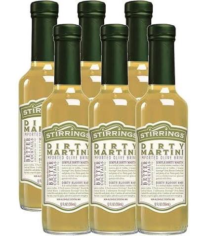Stirrings Dirty Martini 355ml Bottle 6-Pack