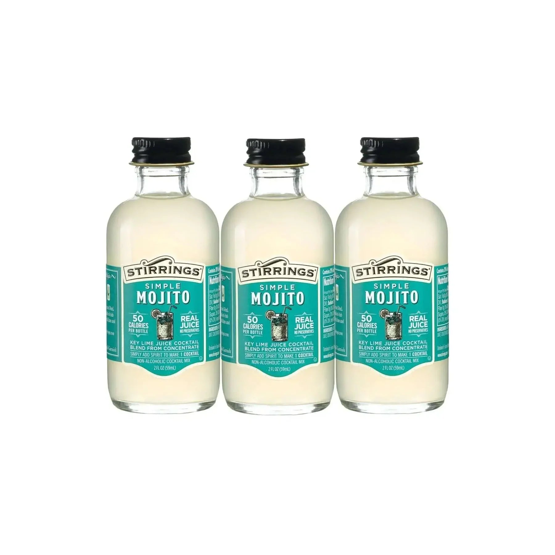 Stirrings Simple Mojito Cocktail 2-Oz Bottle 3-Pack