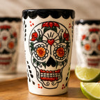 Sugar Skull Design Shot Glasses 2.5-Oz