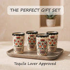 Sugar Skull Design Shot Glasses 2.5-Oz