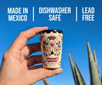 Sugar Skull Design Shot Glasses 2.5-Oz
