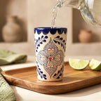 Talavera Design Ceramic Hand Printed Shot Glasses 2.5-Oz