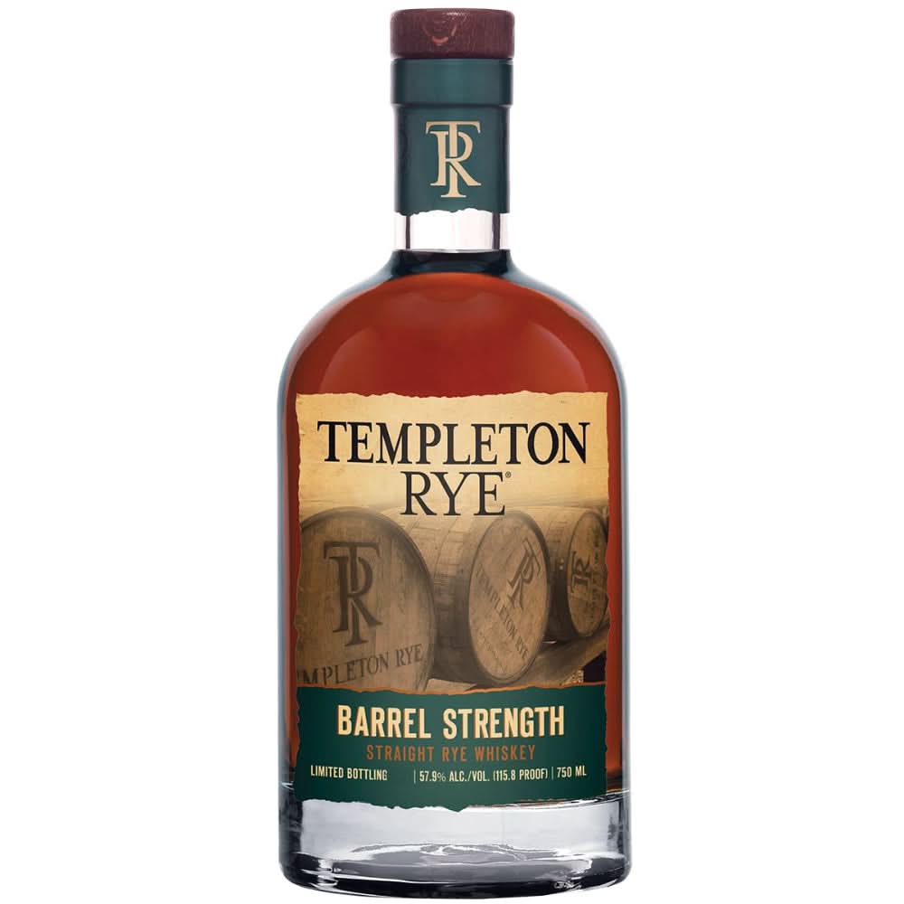 Templeton Barrel Strength Straight Rye Whiskey 750ml