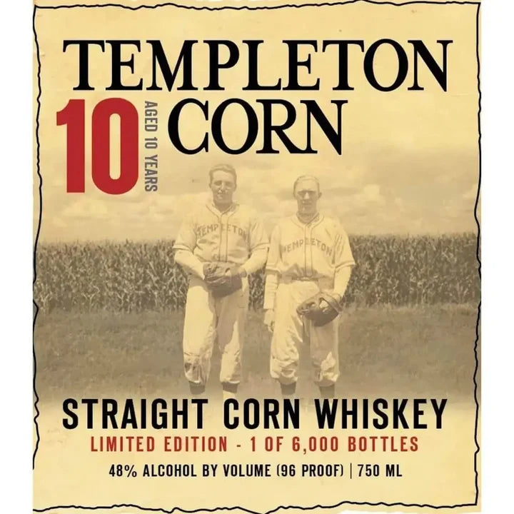 Templeton 10 Year Old Straight Corn Whiskey 750ml