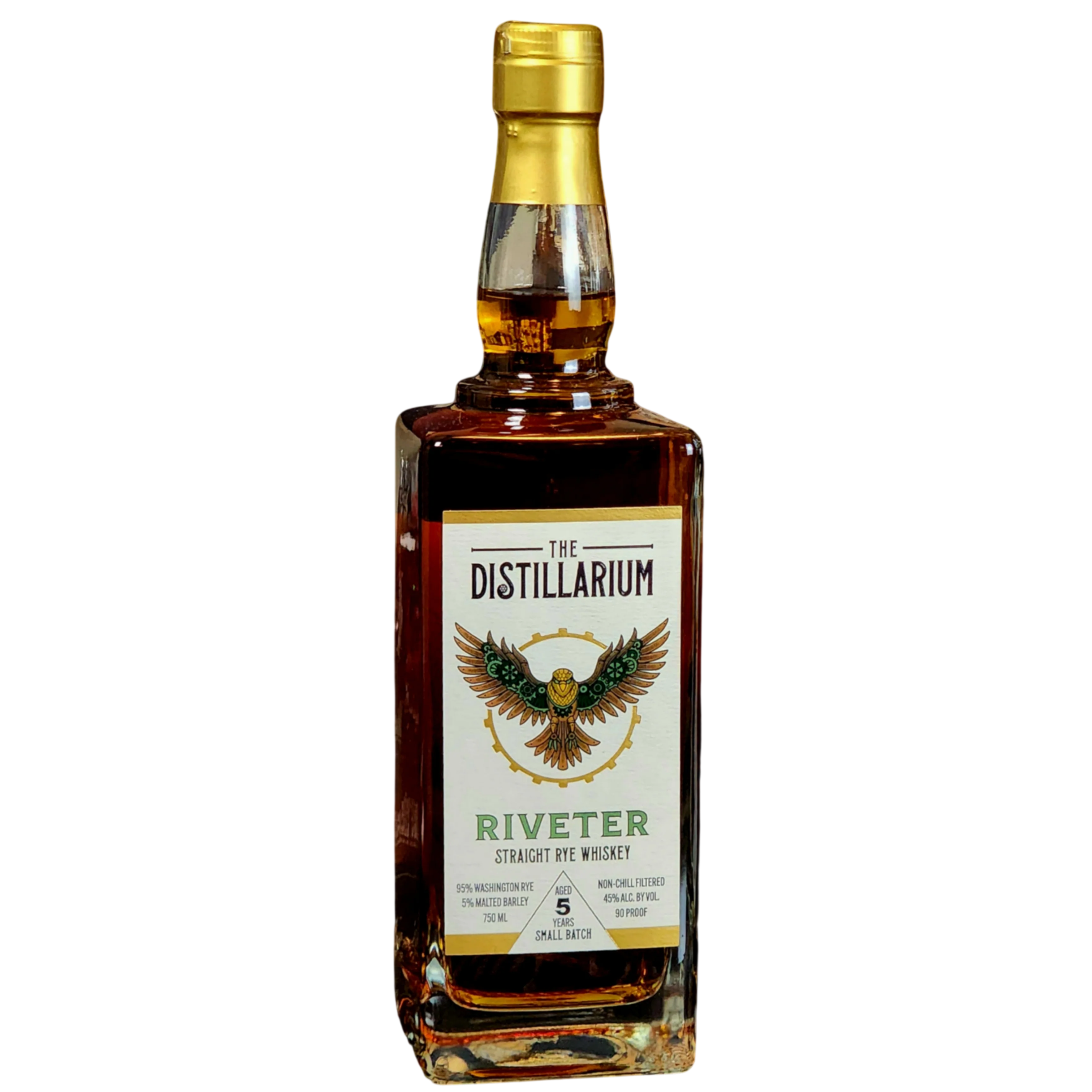 The Distillarium Riveter Straight Rye Whiskey Small Batch 5 year 750 ML