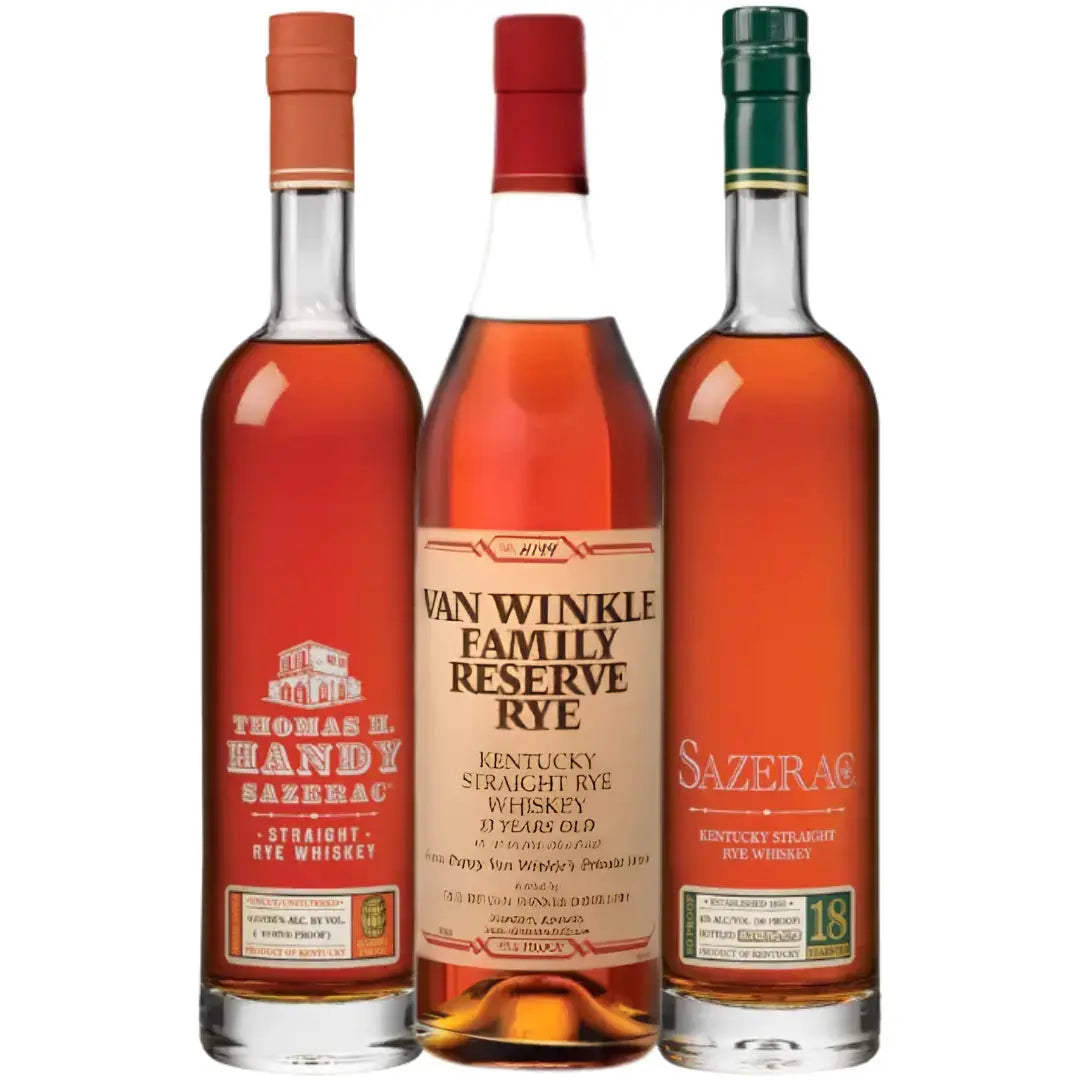 Thomas H. Handy Sazerac 18 Pappy Van Winkle Family Reserve Rye Whiskey 3-Pack