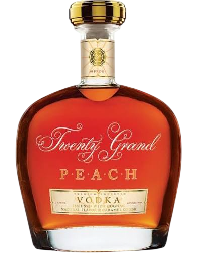 Twenty Grand PEACH VODKA Infused with Cognac 750 ml