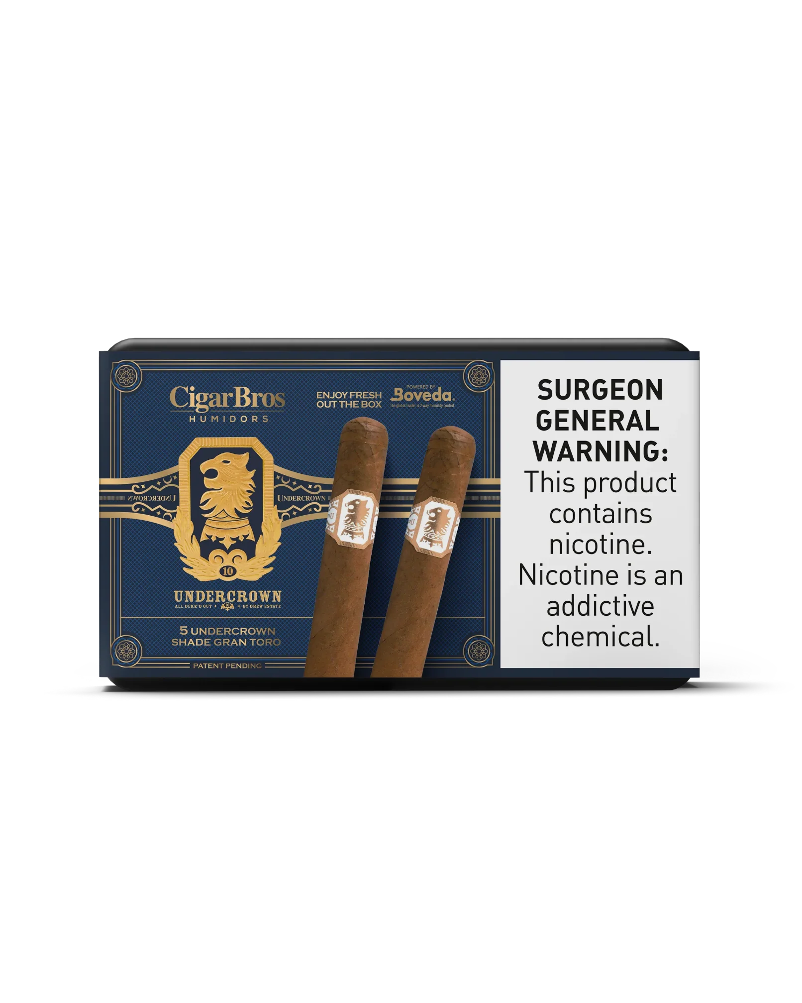 UnderCrown Shade Gran Toro Cigar With Personal Humidor by CigarBros (Box of 5)