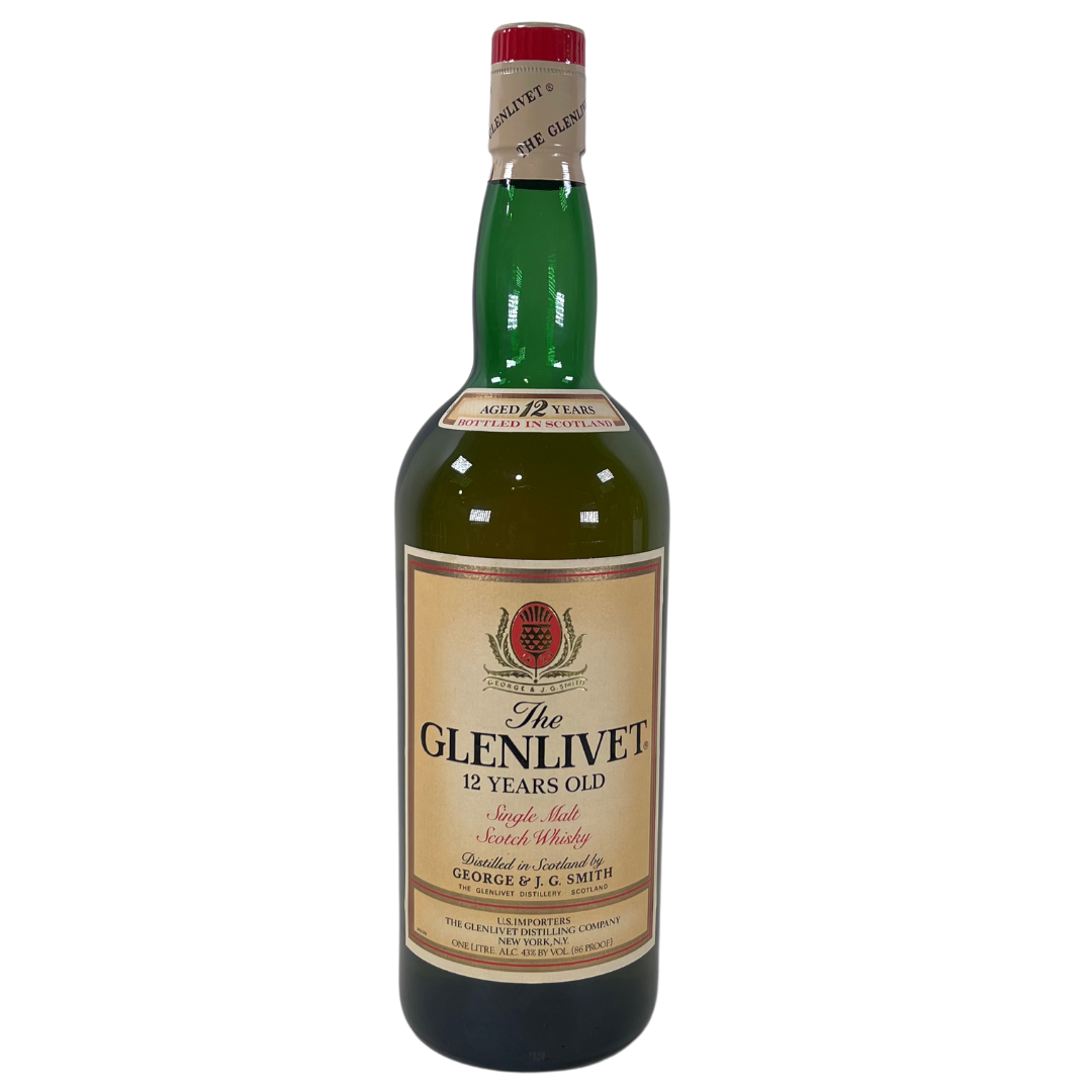 1980's Glenlivet 12 Year Old Single Malt Scotch Whisky 1Lt