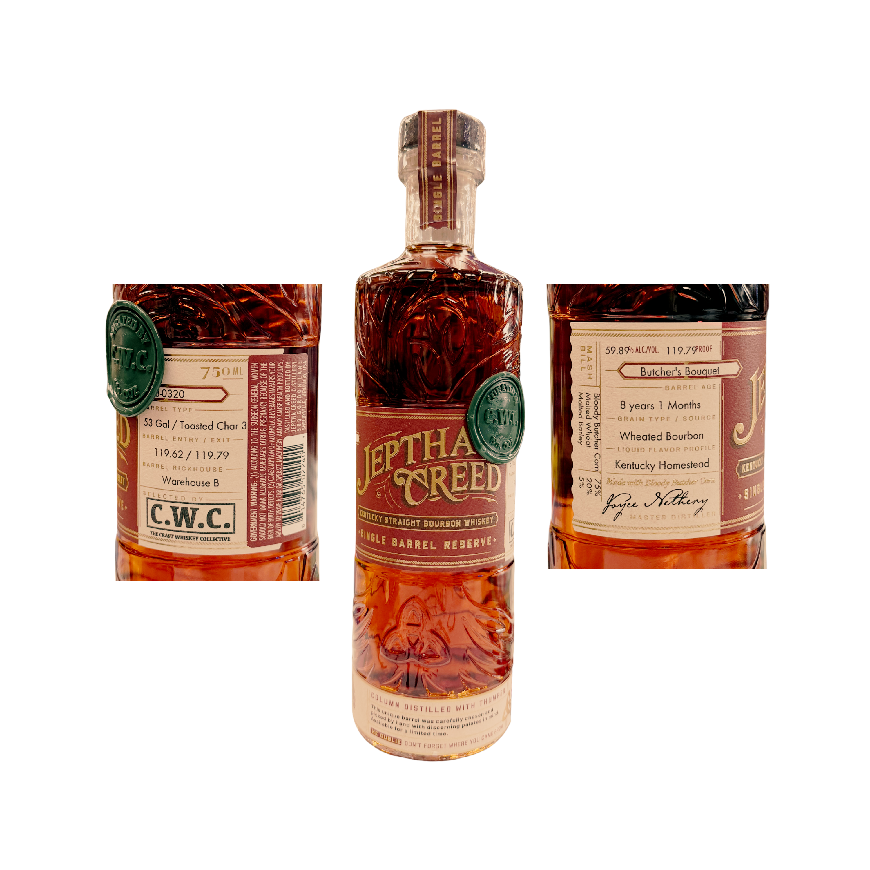 Jeptha Creed Single Barrel Selected By The Craft Whiskey Collective 119.79 Proof