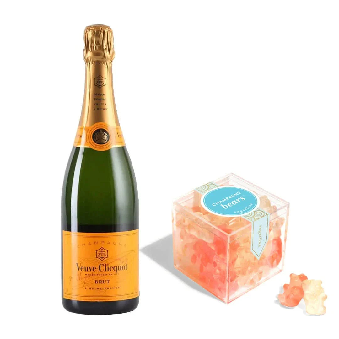 Veuve Clicquot Brut Yellow Label Champagne with Sugarfina Champagne Bears 750ml