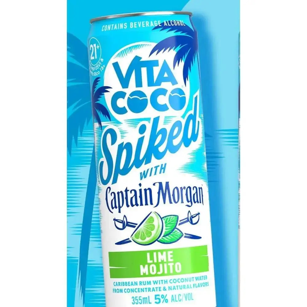 Vita Coco Spiked with Captain Morgan Lime Mojito Hard Seltzer 355ml