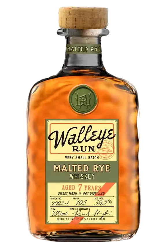 Walleye Run 7 Year Old Very Small Batch 2025-1 Double Barrel Malted Rye Whiskey 750ml