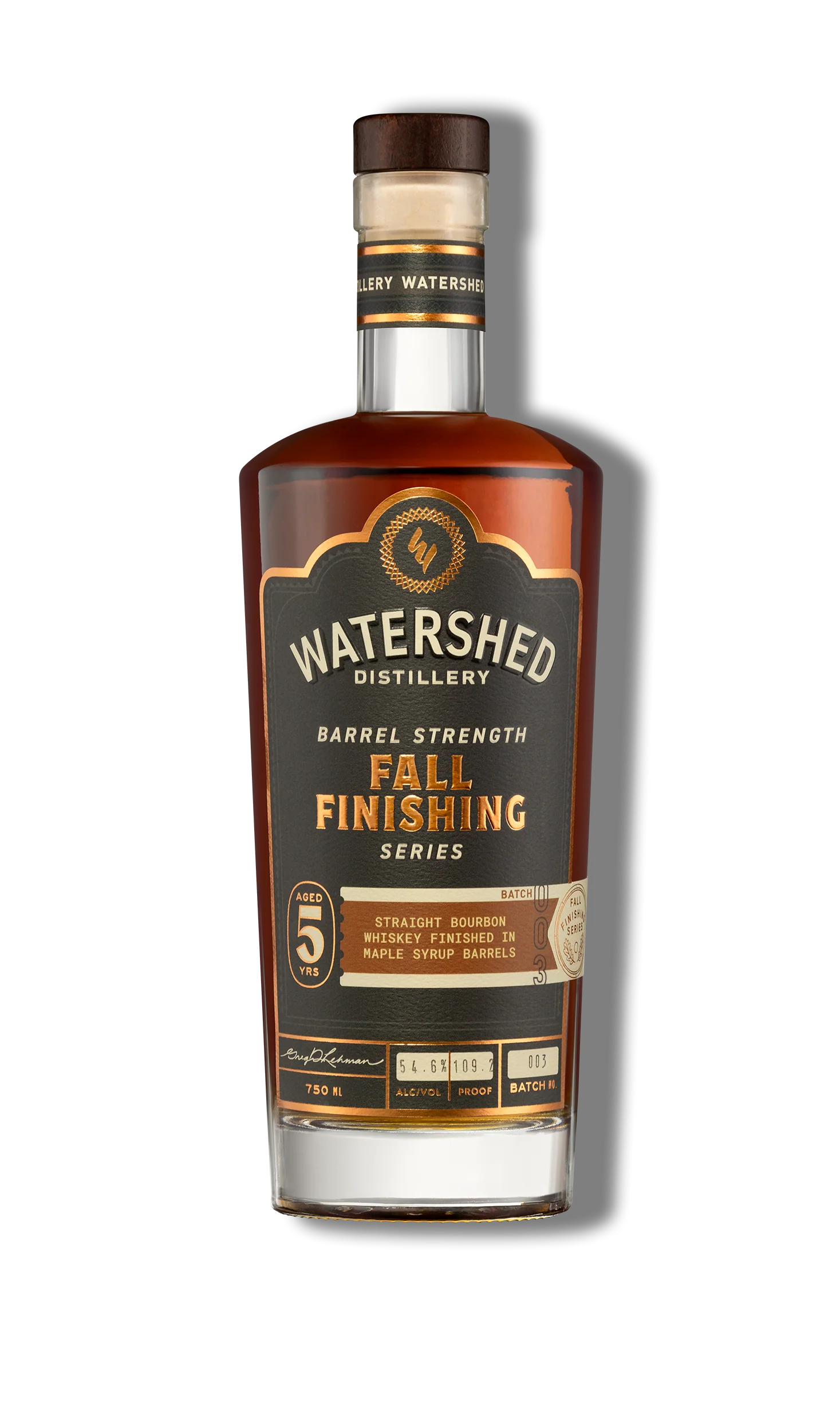 Watershed Fall Finishing Series Barrel Strength Finish In Maple Syrup Barrels 5 Year Old Bourbon Whiskey 750ml