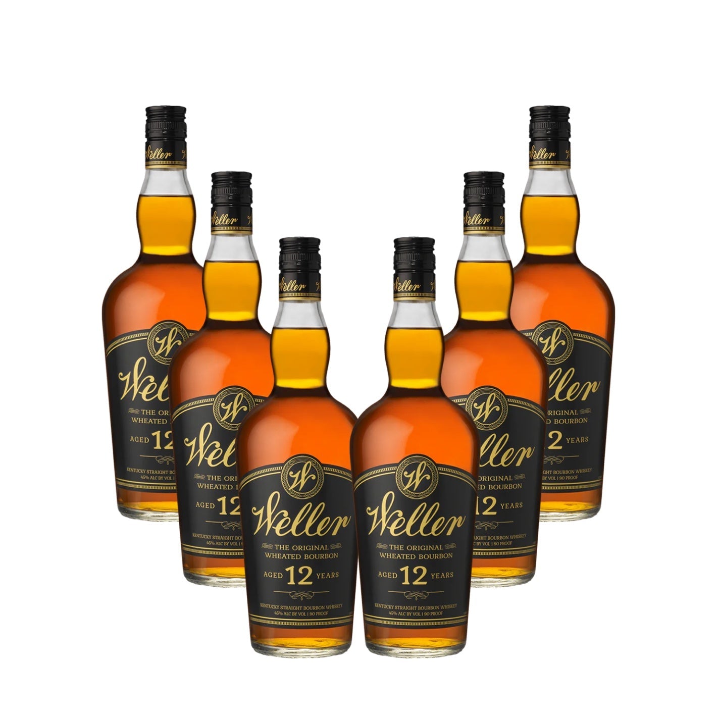 W.L. Weller 12 Year Old Kentucky Straight Bourbon Whiskey 750ml Bundle 6-Pack