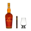 W.L. Weller Antique 107 Kentucky Straight  Bourbon Whiskey 750ml With Glencairn Glass & Cigar