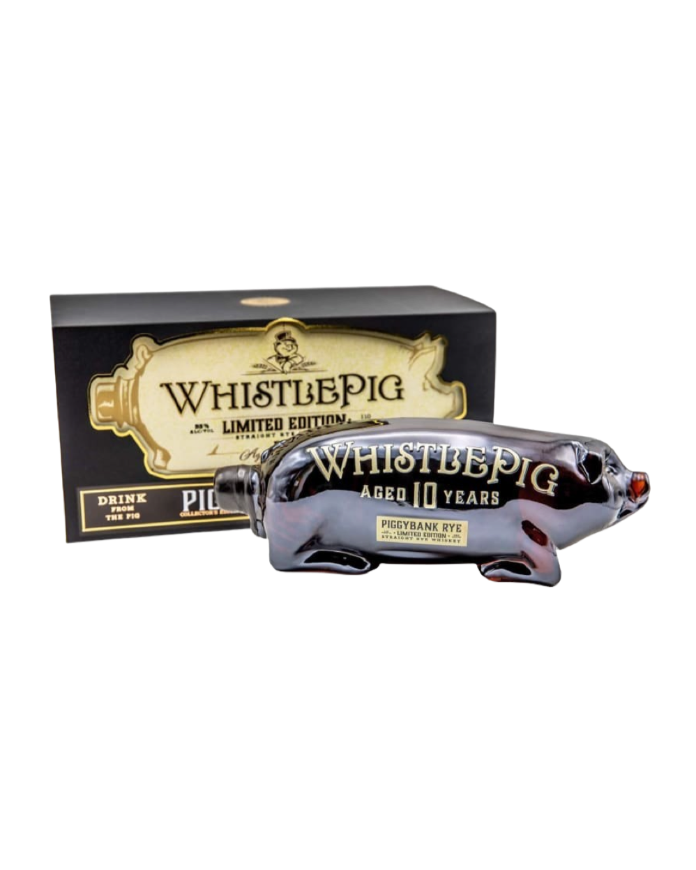 WhistlePig Piggybank Limited Edition 10 Year Old Straight Rye Whiskey with Gift Box 1 Lt