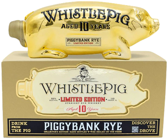 WhistlePig Piggybank Rye Gold Limited Edition Proof 110 2024 10 year 1 L