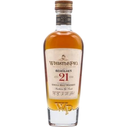 WhistlePig The Beholden Aged 21 Years Single Malt Whiskey 750 ml