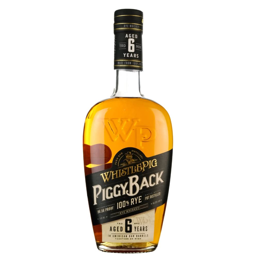Whistlepig Piggyback Rye Whiskey 750ml Bundle 6 Pack