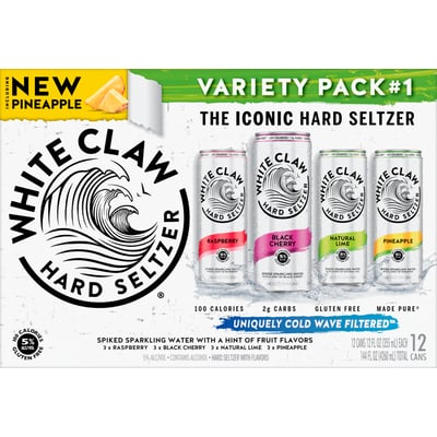 White Claw Flavour Collection No.1 Hard Seltzer Variety 12-Oz Can 12-Pack