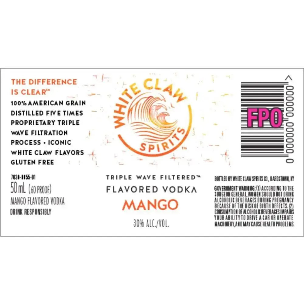 White Claw Mango Flavored Vodka 50ml 10-Pack