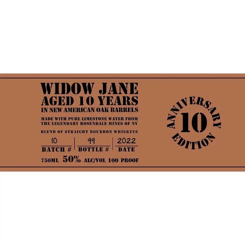 Widow Jane 10th Anniversary Edition 10 Year Old Straight Bourbon Whiskey 750ml