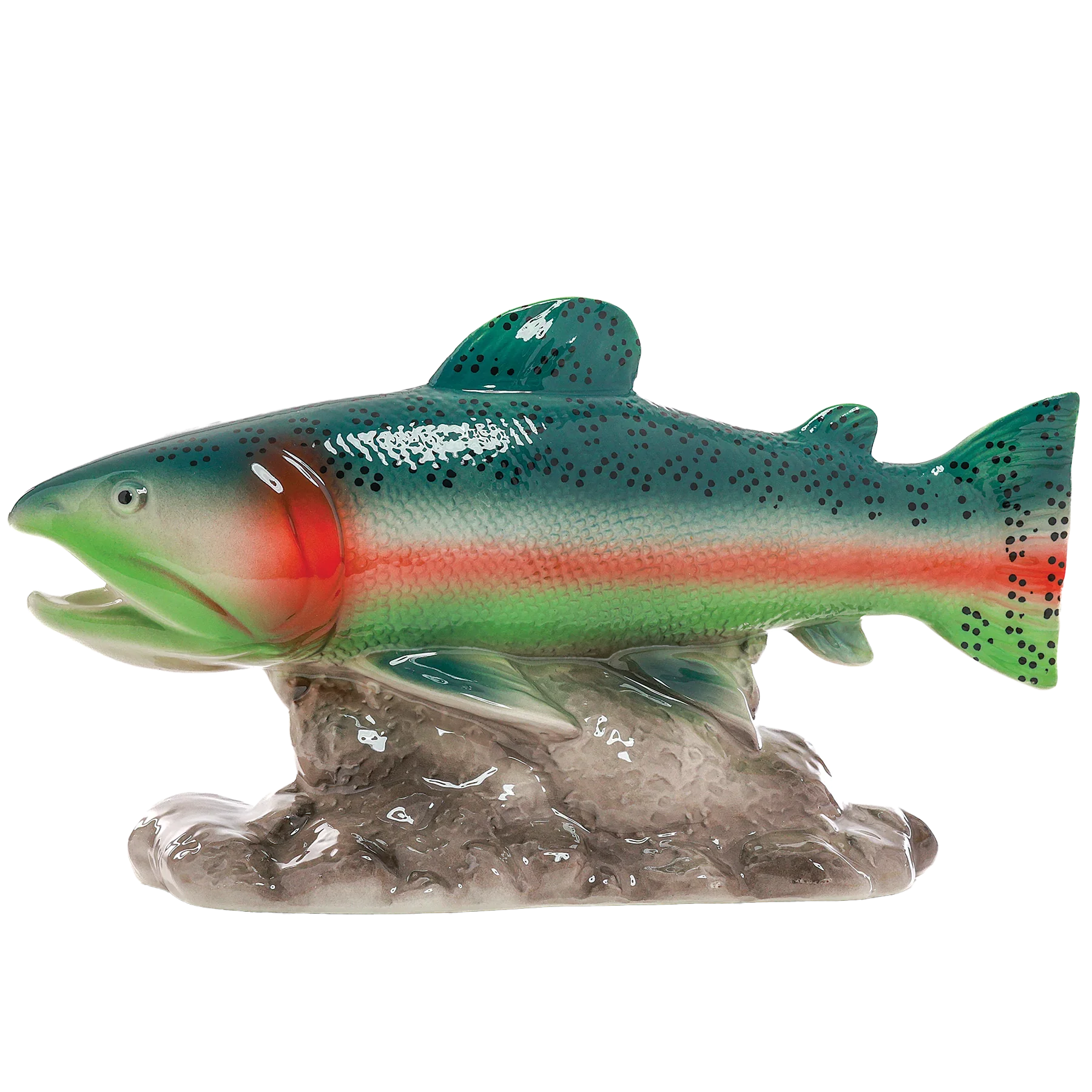 Wild Clay Rainbow Trout Ceramic Bourbon Whiskey 750ml