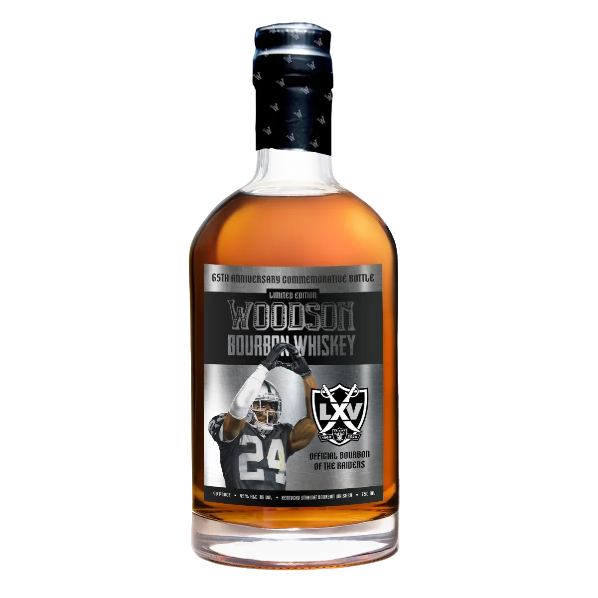 Woodson Whisky 65th Anniversary Limited Edition Charles Woodson Raiders 3 year 750 ML