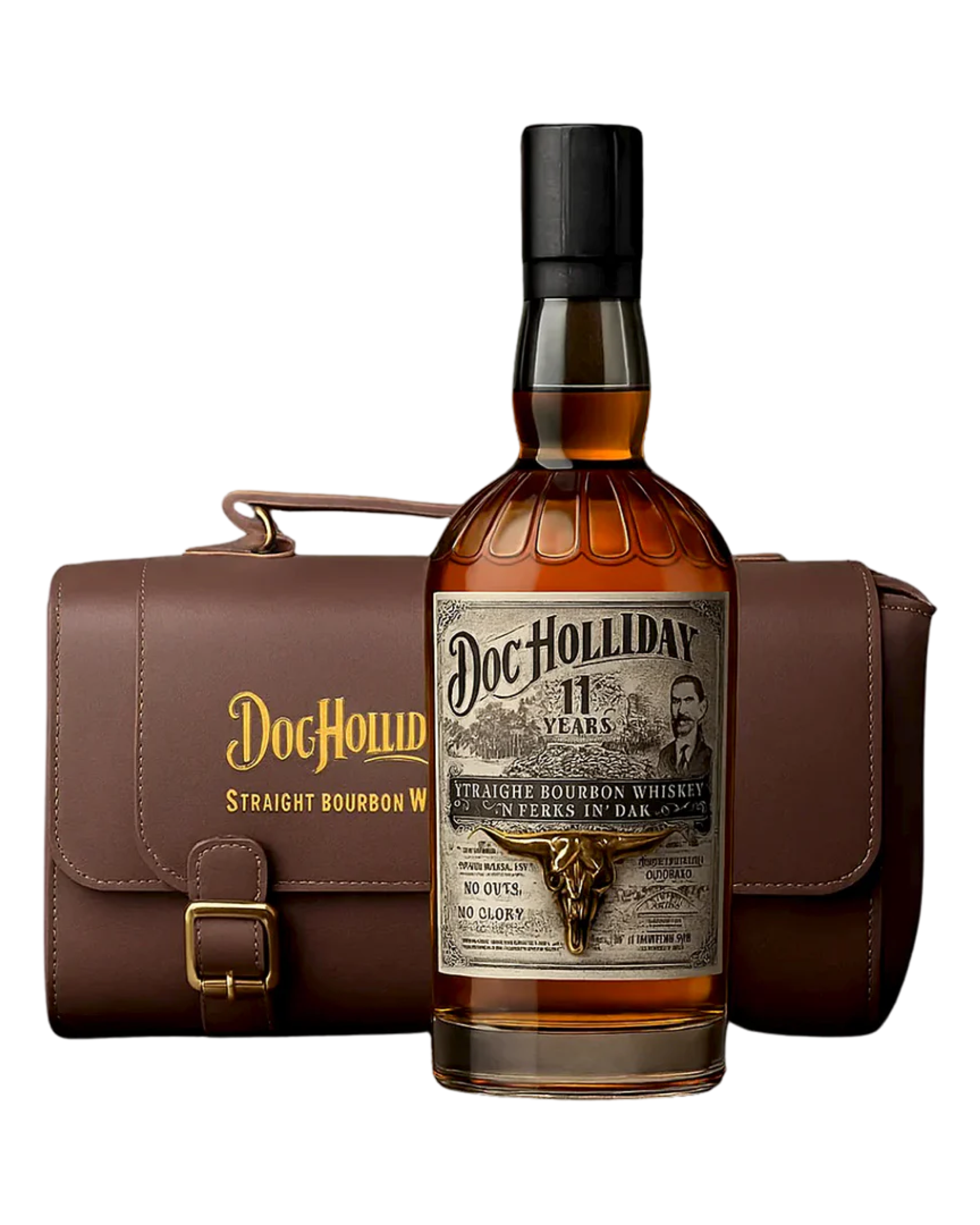 World Whiskey Society Doc Holliday 11 Year Old Straight Bourbon Whiskey Limited Edition Physician Bag Set