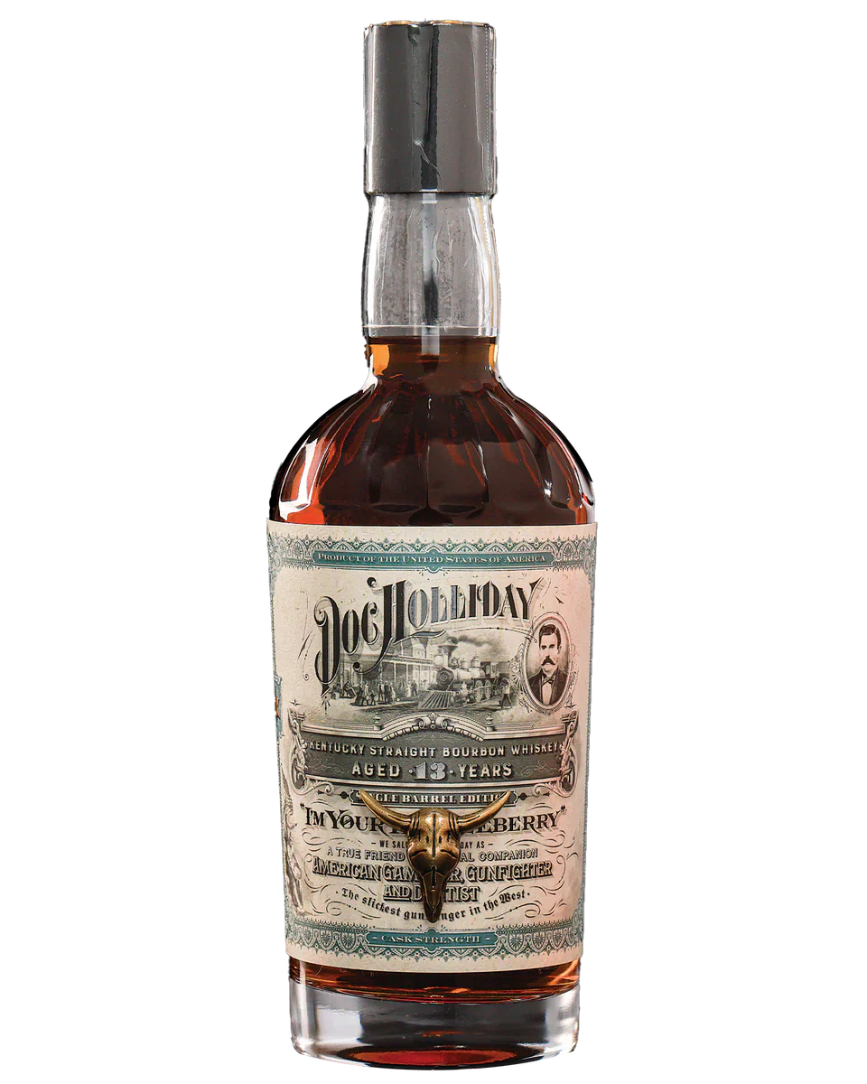 World Whiskey Society 'Doc Holliday' 13 Year Old Straight Bourbon Whiskey with Hunter's Bag