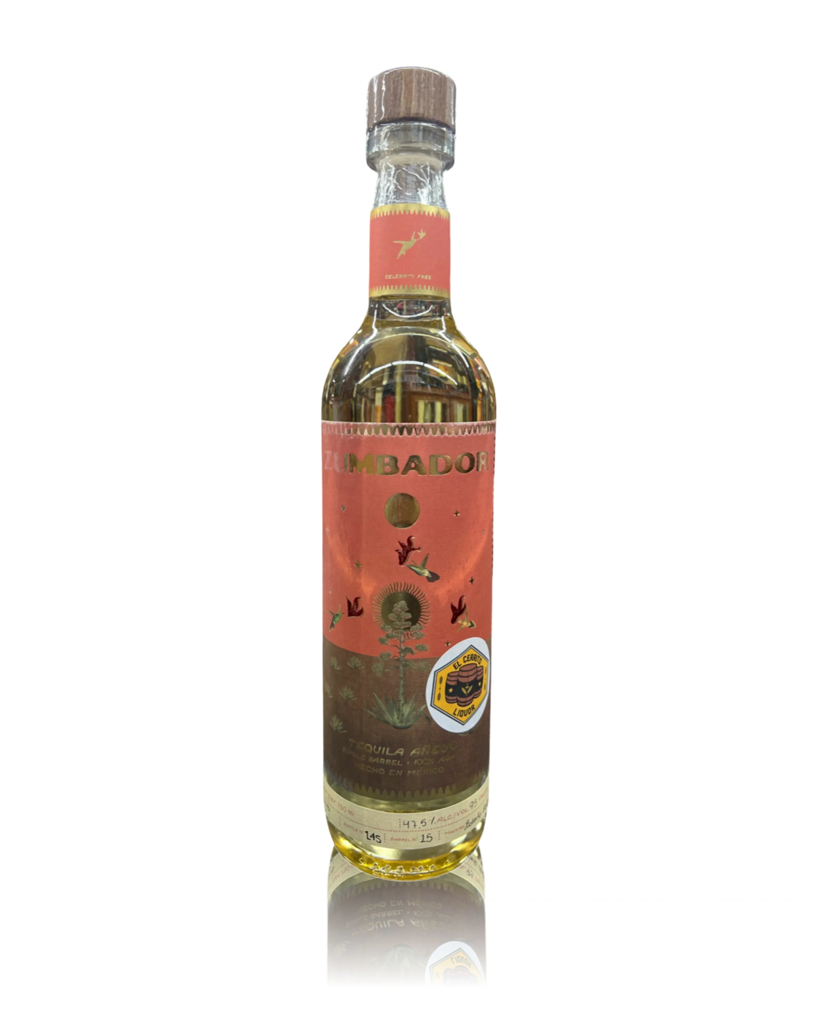 Zumbador Single Barrel El Cerrito Liquor Store Pick Anejo Tequila