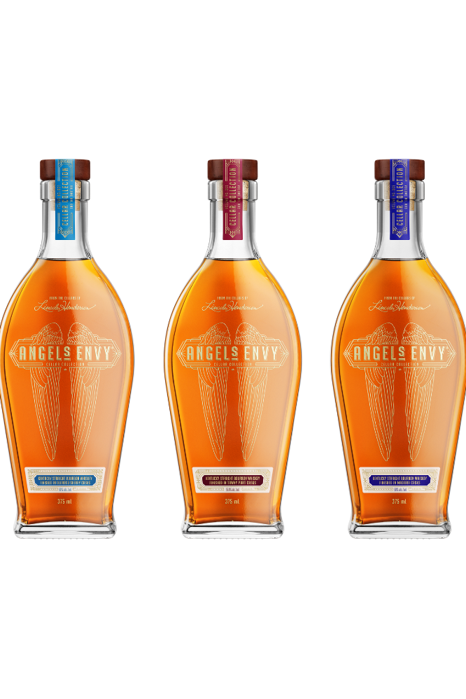 Angel's Envy Cellar Collection Set Kentucky Straight Bourbon Whiskey 375ml 3-Pack
