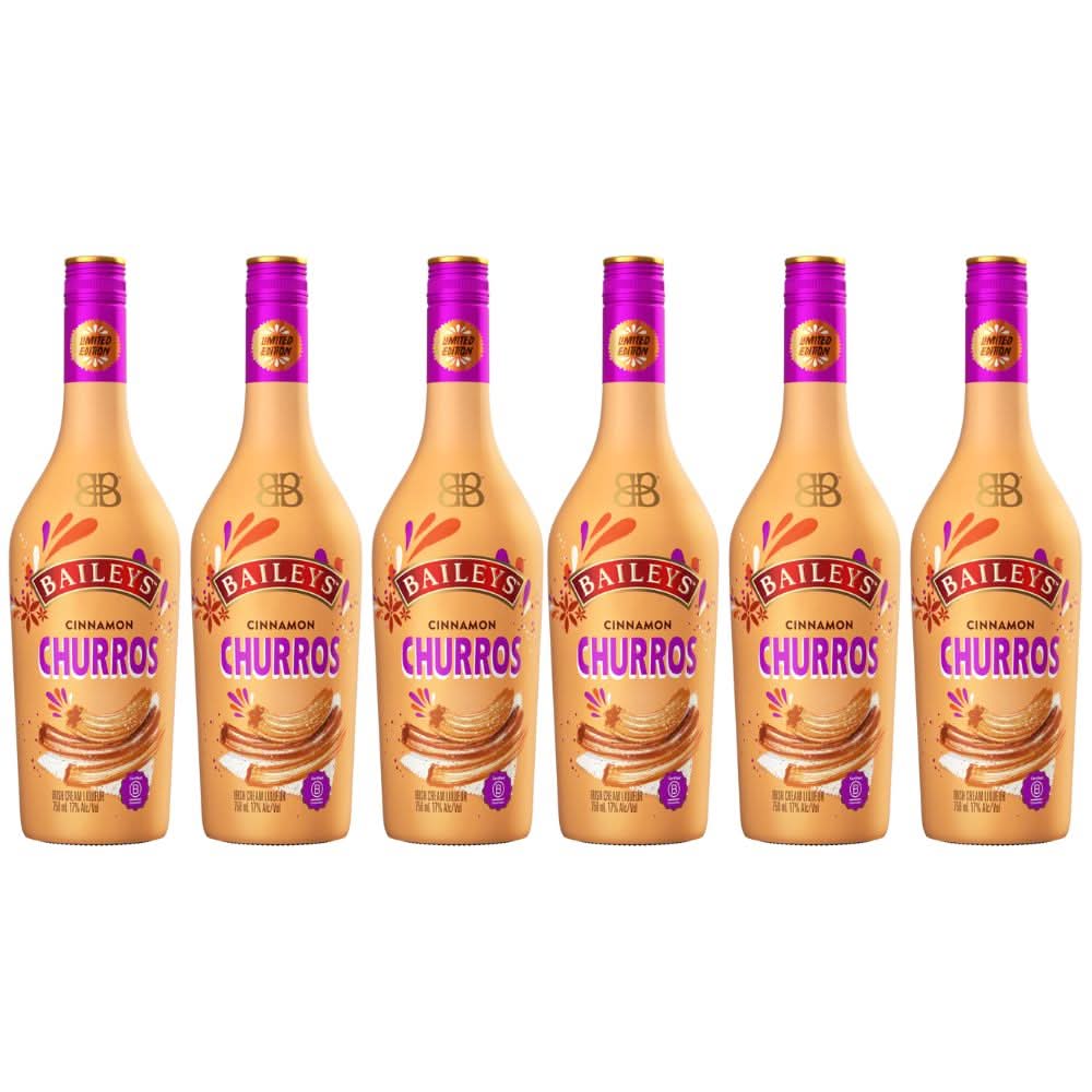 Baileys Churros Limited Edition Irish Cream Liqueur 750ml Bottle 6-Pack