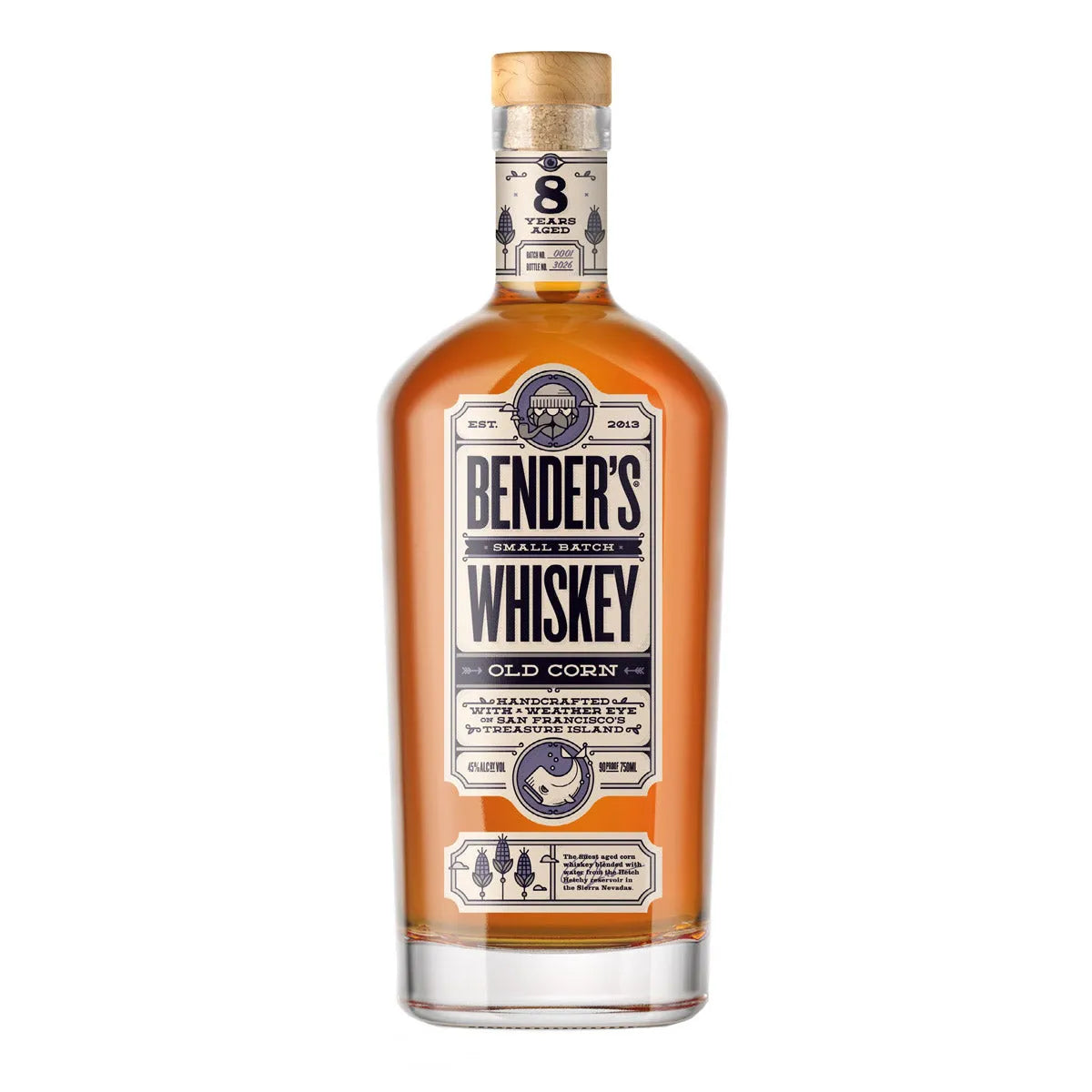Bender's Small Batch 8 Year Old Corn Whiskey 750ml