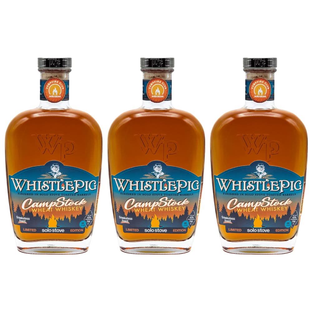 WhistlePig CampStock Wheat Whiskey 750ml Bundle 6 Pack